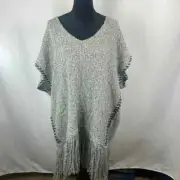 Top Shop Wool Poncho with Fringe