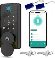 Keyless Entry Door Lock, Biquole Smart Lock with Keypad, Auto & One Touch Lock, Smart Locks for Front Door Easy Installation, App Control,Anti-Peeking Password, Fingerprint