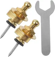 QUMIIRITY 2pcs Metal Guitar Strap Locks for Acoustic Electric Guitar Strap Buttons Anti-slip Pins