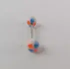 Glow In The Dark Luminous Barbell Tongue Rings Body Piercing W Little Heart.