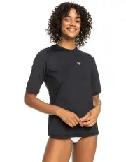 [Roxy] New Enjoy Waves Short Sleeve UPF 50 Surf T-Shirt in Black