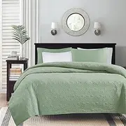 Madison Park Quebec 3 Piece Coverlet Set, Full/Queen, Seafoam