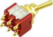WD Mini Toggle Switch 3 Position - On/Off/On - Gold (1)