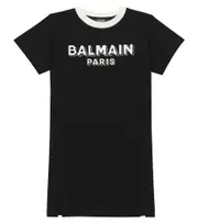 [Balmain Kids] Balmain Kids Logo cotton T-shirt dress Y 12 black