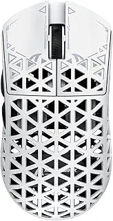 ATTACK SHARK R5 Ultra 8KHz Carbon Fiber Wireless Gaming Mouse with 42000 DPI, 39g Ultra-Lightweight, PAW3950 MAX Sensor, Nordic 52840 Chip, Wired/BT/2.4GHz Wirelss Programmable Mice for PC/Mac (White)