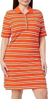 [GANT] Women's Stripe Shield Ss Pique Polo Dress