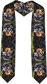 [SKKNT] Rottweiler Pattern Print Graduation Shawl Stole For Academic Commencements Honor Sash Congratulations Gift
