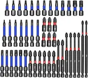46-Piece Magnetic Impact Nut Driver Set, Magnetic Nut Driver Set for Impact, Impact Driver Bit Set, Anti-Slip High-Magnetic Screwdriver Drill Bit, With Socket Adapters (1pcs)