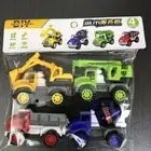 Children's toy inertial toy car set simulation excavator crane fire truck model
