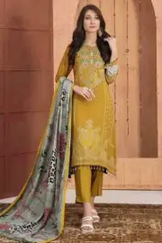 AMNA SOHAIL TAWAKKAL MOIRA - UNSTITCHED LINEN D7528 SIZE SMALL