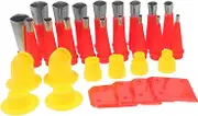 1Set Caulking Nozzle Kit Caulk Extension Nozzle with Nozzles Bases Elbows Scrapers Durable and Portable Finishing Tool for Home Repairs