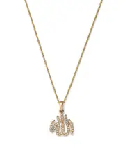 Bloomingdale's Fine Collection Diamond Allah Pendant Necklace in 14K Yellow Gold, 0.12 ct. t. w.