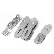 70mm Long Metal Door Cabinet Clasp Gate Lock Padlock Latch Hasp Staple 5 Pcs