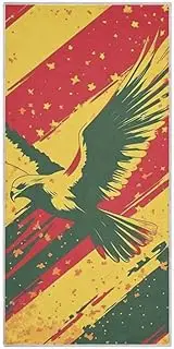 Yoogain Bird Flag Microfiber face Towels Bathroom Towel Quick Dry Cleaning washcloths Thin Towels for Gym White Sports Towel 30"x15"