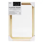 Jasart Thin Edge Artwork 20x30" Wood Floater Canvas Painting Frame Rect Natural