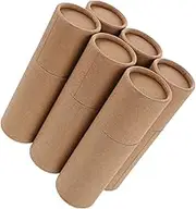 6pcs Kraft Paperboard Tubes Durable Empty Cardboard Containers for Essential Oil Jewelry and Craft Storage Versatile Lightweight and Space Saving Design for Easy Organization and