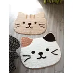 日本 FUKUFUKU 三花貓 防滑吸水地毯  貓咪地毯   虎斑貓 玄關 浴室 門口地墊  貓咪地毯