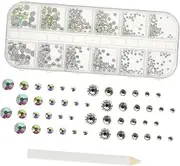 DIY Craft Gems Large Flat Rhinestones Set for Nail Art Makeup and Craft Projects