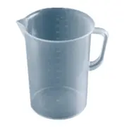 2Pcs 5000ml Food Grade PP Plastic Flask Digital Measuring Cup Cylinder Scale Measure Glass Lab Laboratory Tools(Transparent)