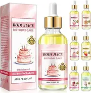 Body Juice Oil, Pheromone Body Juice Oil, 60ml Vanilla Cream, Body Oil After Shower, Moisturizing Body Oil, Hand Crafted for Women(Birthday cake)