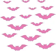 Halloween Wall Bats | Pink Bats,Foldable Fall Decorations for Home, Festive Indoor Halloween Decor for Wall, Party Supplies, Halloween