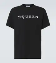 [McQueen] McQueen Logo cotton jersey T-shirt AU 87 white