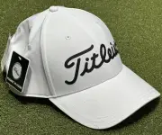 Titleist Players Performance Ball Marker Golf Hat Cap White/Black OSFM #94699