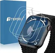 [T Tersely] [3 Pack] Screen Protector for Apple Watch Series 9 8 7-41 MM,Premium TPU Soft Full Coverage Film for iWatch S9/S8/S7 41mm