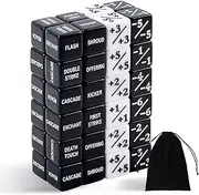 48 Pieces MTG Dice Counters,Abilities Keywords Counter Dice,MTG Life Counter 1/+1,Creature Stats Buff Tokens Dice,MTG Dice Set for MTG, TCG, Card Games Accessories