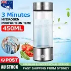 Portable Hydrogen Rich Water Bottle Alkaline Ionizer Generator Cup USB 450ML