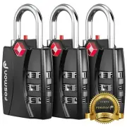 3xTSA Approved 3Digit Combination Travel Suitcase Luggage Bag Lock Padlock Reset