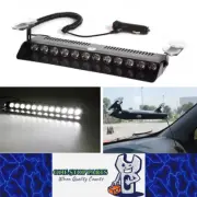 White Car Strobe Light Windshield Suction Mount Beacon Lamp Flash Warning Light