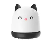 Portable Mini Vacuum Cleaner Rubber Desk Student USB Rechargeable Handheld Cleaner-White