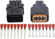 Xiaojiang Store 8 Pin Male and Female Clamp Car Connector Automotive Plug with Terminal DJ70810Y-2.2-11/21 (Color : Male and Female Plug, Size : 10 Sets)