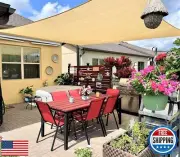 INFRANGE 8' x 12' Rectangle Sun Shade Sails Canopy UV Block for Patio Deck Pe
