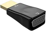 HDMI to VGA Adapter (Male to Female 1080p) Compatible with Laptop, PC, Monitor, Projector, Raspberry Pi, Xbox, PS4, PS5, MacBook