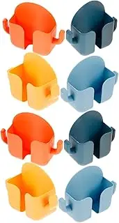KOMBIUDA 8pcs Cartoon Crab Wall-Mounted Storage Box Wall-Mounted Phone Holder Adhesive Phone Mount Phone Charging Bracket Phone Wall Mount Wall Mount Remote Controller Holder Pp