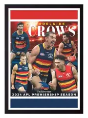 Framed 2024 Adelaide Crows AFL Poster - 62cm x 44.5cm x 3cm