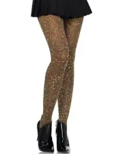 Black and Gold Lurex Shimmer Stockings