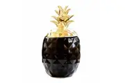 Empty Jar Ceramic Chic Pineapple Tea Coffee Sugar Jars Storage Canisters Home Decor BLACK COLOR L SIZE