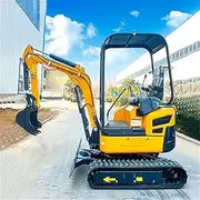 Portable Hydraulic Mini Excavator, Heavy-Duty Excavator, Lightweight Hydraulic Crawler Excavator with Tracks for Digging, Drilling, Bull-Dozing, Ideal for Gardens, Farms, and Parks