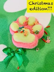 squishy fidget. Stress relief. Taba. Mochi. Christmas Gift. Cute cat paw. Red