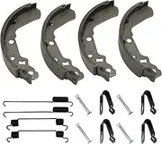 Front Brake Shoes Springs Pins for Suzuki King Quad KingQuad 250 300 LT-4WD-X LT-F4WD-X LT-F300-F, OEM# 54400-39840