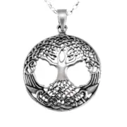 Sterling silver Tree of Life pendant necklace with 18 inch silver chain