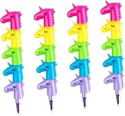 KAILIKETIY Art 4pcs Animal Horse Buildable Crayons Stacking Mini Paint Pens for Boys and Girls' Birthday Party School Art Supply