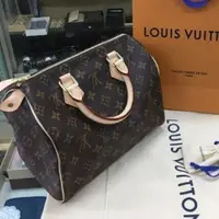 在飛比找Yahoo!奇摩拍賣優惠-LV 路易威登 M41109 枕頭包 Speedy 25 經