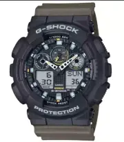 Casio G-Shock Ana/Digi Black/Olive Green Men’s Watch GA100TU-1A3 / GA-100TU-1A3
