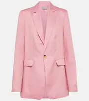 [Asceno] Asceno Azores single-breasted linen blazer AU 10 pink