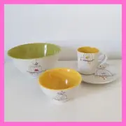 Magenta Lollipop Birdcage Lollibird Serving Bowl Cereal Bowl Salad Plate Mug Set