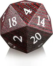 Wooden D20 Dice,DNDND 33mm Large Wood DND Die with Gorgeous Gift Box for Dungeons and Dragons (Rainbow)